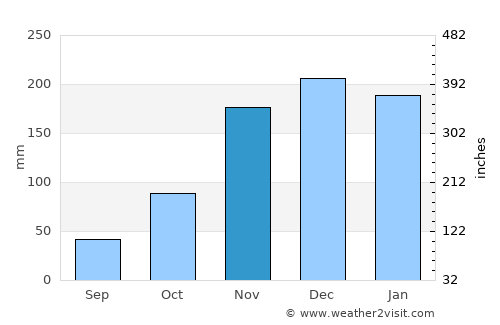 Dallas average rain in November