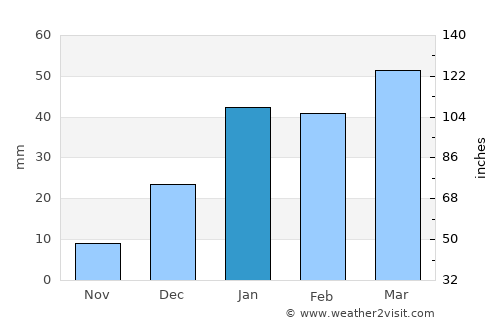 Daska average rain in January