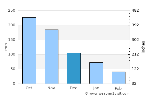 Dauin average rain in December