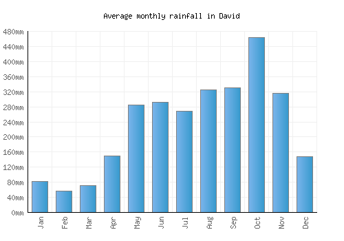 David monthly rainfall chart (mm)