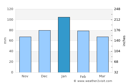 Davis average rain in January