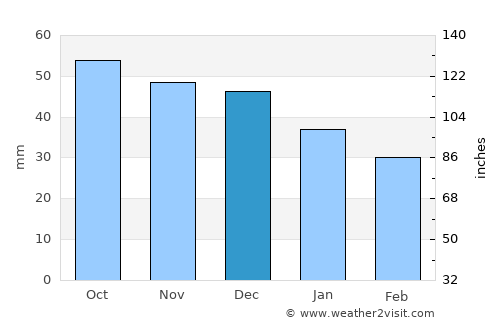 Davydovo average rain in December