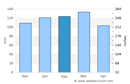 Dawson average rain in February