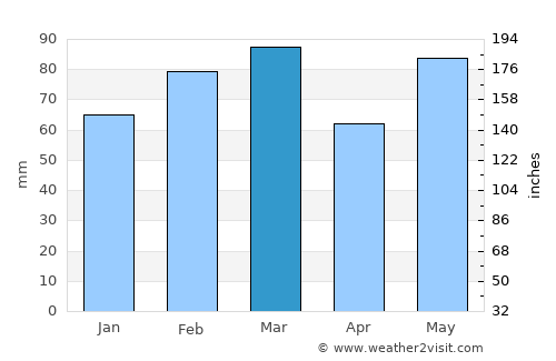 Daytona Beach average rain in March