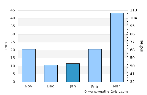 Debre Werk’ average rain in January