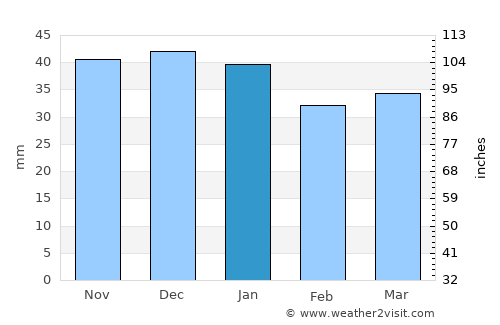 Deda average rain in January