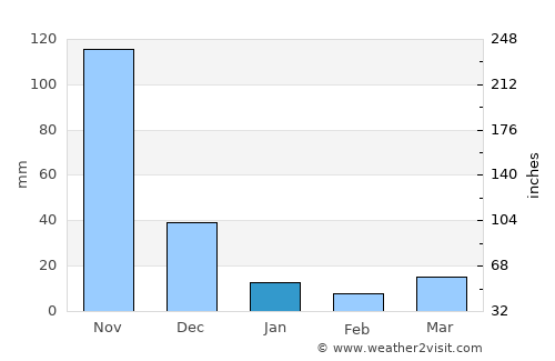 Del Pilar average rain in January