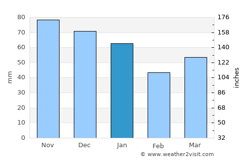 Delfzijl average rain in January