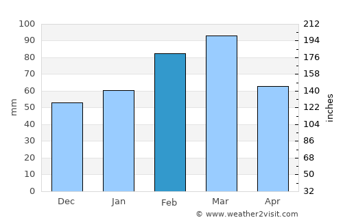 Deltona average rain in February