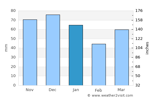 Den Ham average rain in January