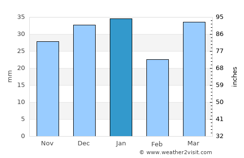 Deniliquin average rain in January