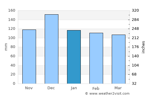 DeRidder average rain in January