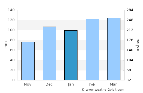 Destin average rain in January
