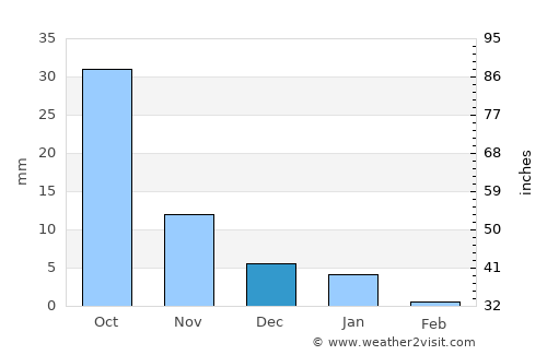 Dhāmnod average rain in December