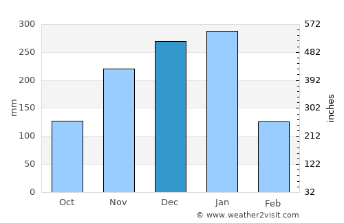 Diamantina average rain in December