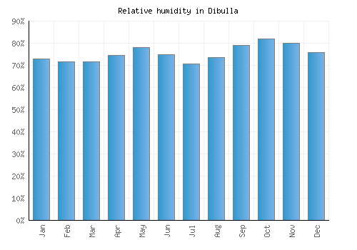 Dibulla relative humidity averages