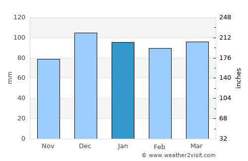 Dicle average rain in January
