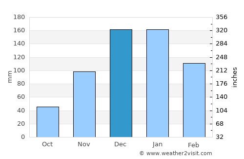 Didim average rain in December