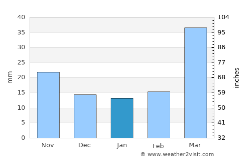 Dighton average rain in January