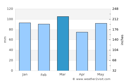 Dillon average rain in March