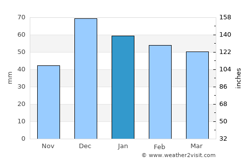 Dinar average rain in January