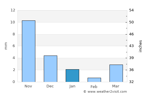 Dīsa average rain in January
