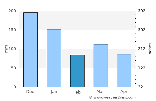 Disney average rain in February
