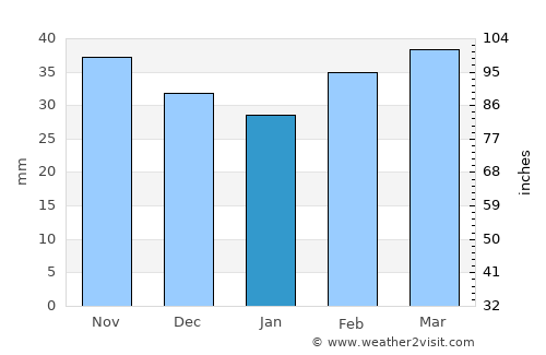 Diyadin average rain in January