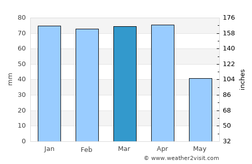 Diyarbakır average rain in March