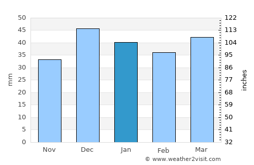 Dobada average rain in January
