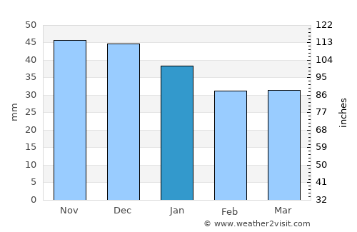 Dobrush average rain in January