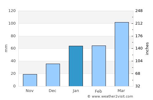 Doda average rain in January