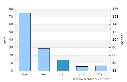Dolores average rain in January