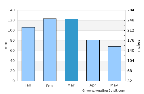 Dolores average rain in March