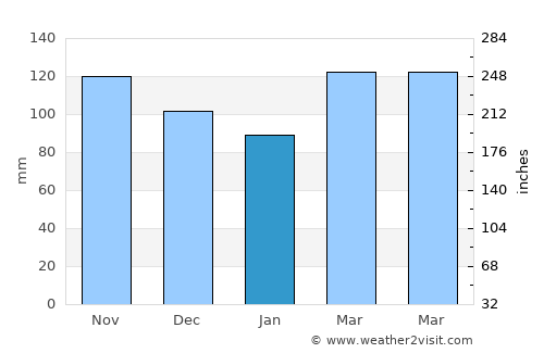 Doniphan average rain in January