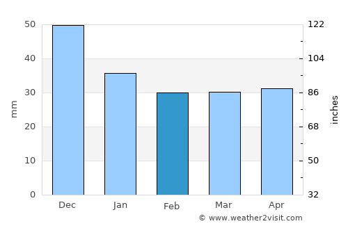 Donskoye average rain in February