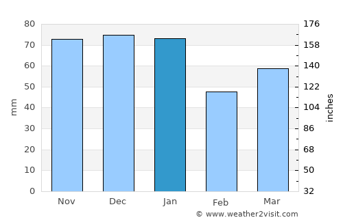 Dorking average rain in January