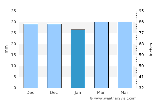 Dorneşti average rain in January