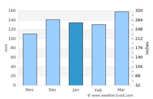 Double Springs average rain in January