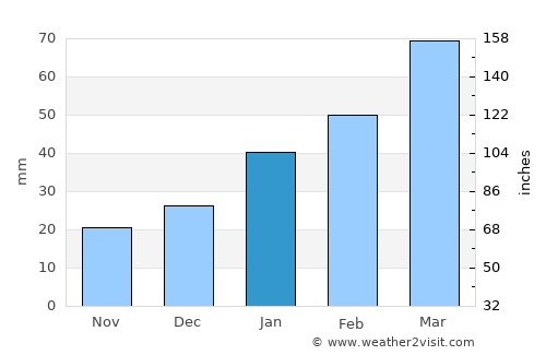 Dowr-e Rabāţ average rain in January