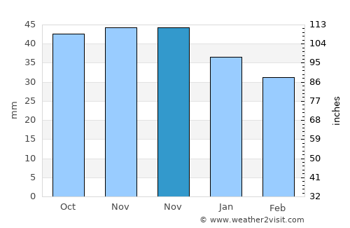 Drahichyn average rain in November