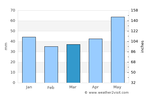 Driggs average rain in March