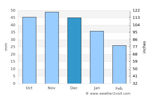 Druskininkai average rain in December