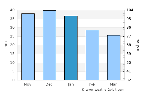 Dubovka average rain in January