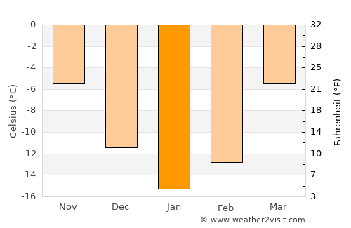 Dubrovka average temperature in January