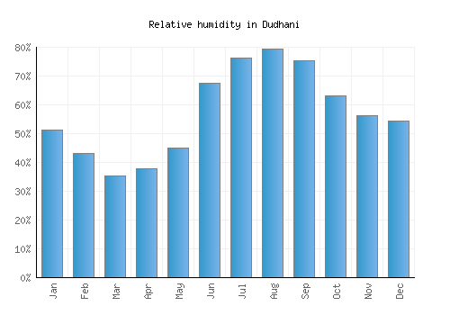 Dudhani relative humidity averages