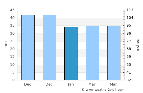 Dukora average rain in January