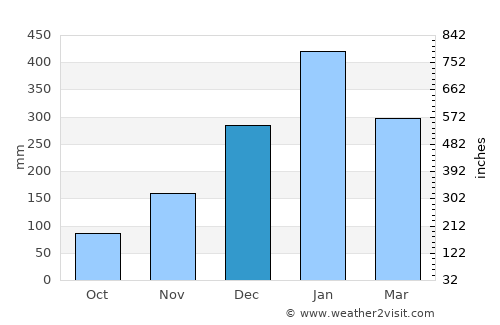 Dukuhturi average rain in December