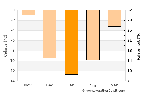 Duluth average temperature in January