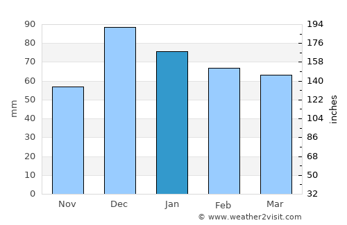 Dumlupınar average rain in January